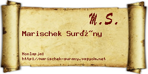 Marischek Surány névjegykártya